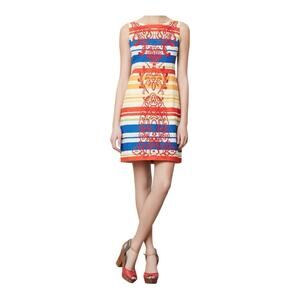 Anthropologie Tabitha Embroidered Banded Totem Shift Dress